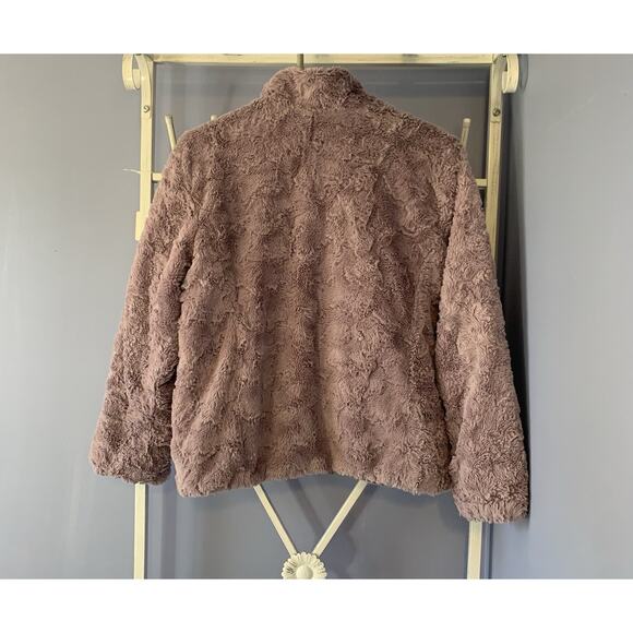 The North Face Jacket Girls 14/16 Gray and lavender Reversible Fleece Lg - Picture 8 of 12